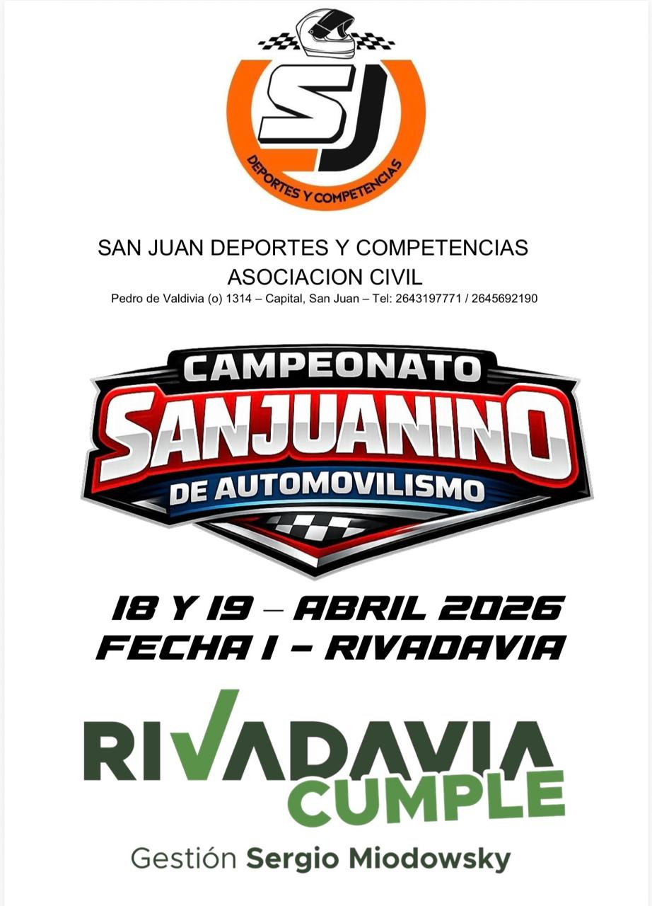 CAMPEONATO SANJUANINO DE AUTOMOVILISMO 2026 – FECHA 1.