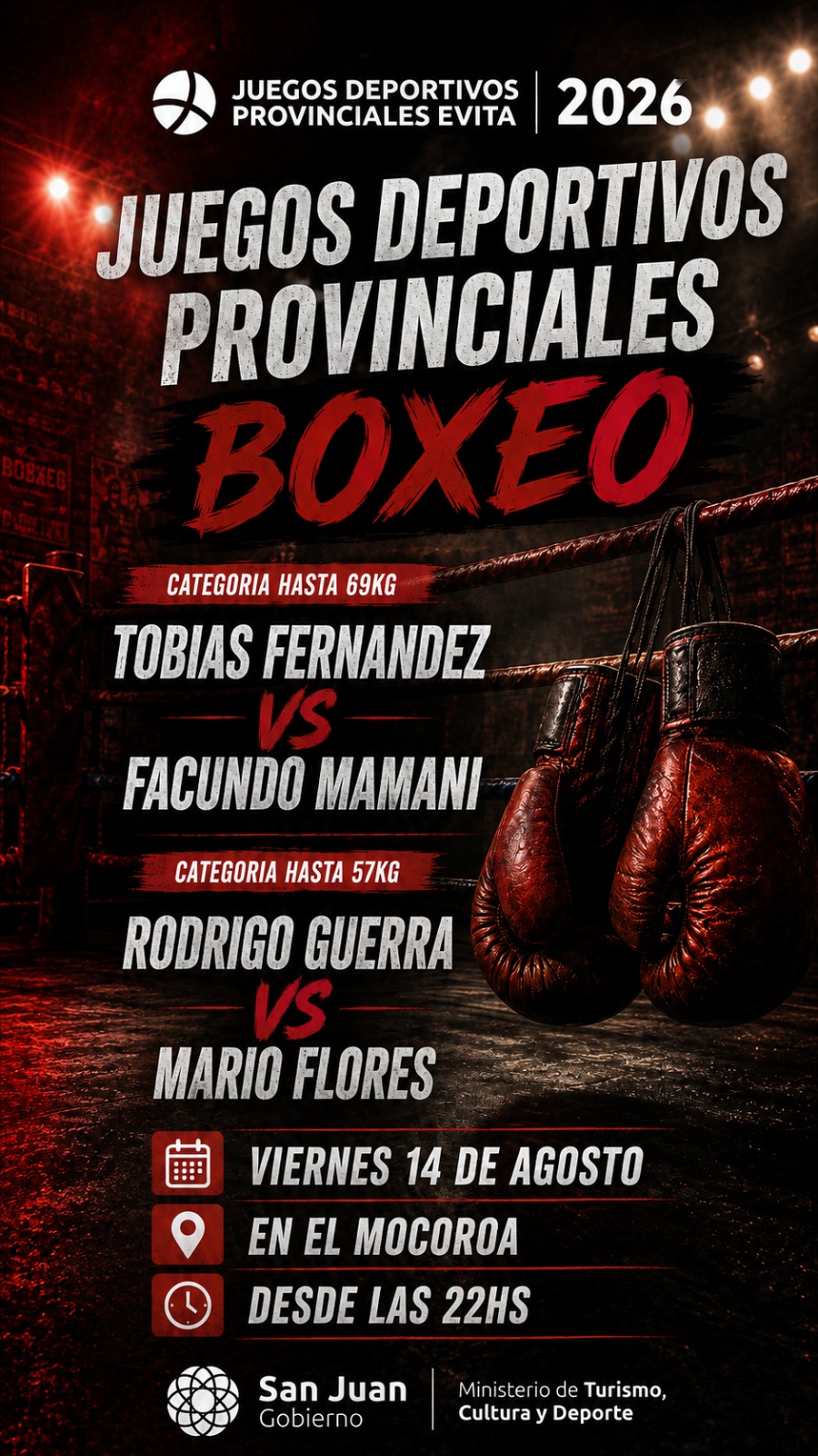 JUEGOS DEPORTIVOS PROVINCIALES EVITAS 2026 – BOXEO