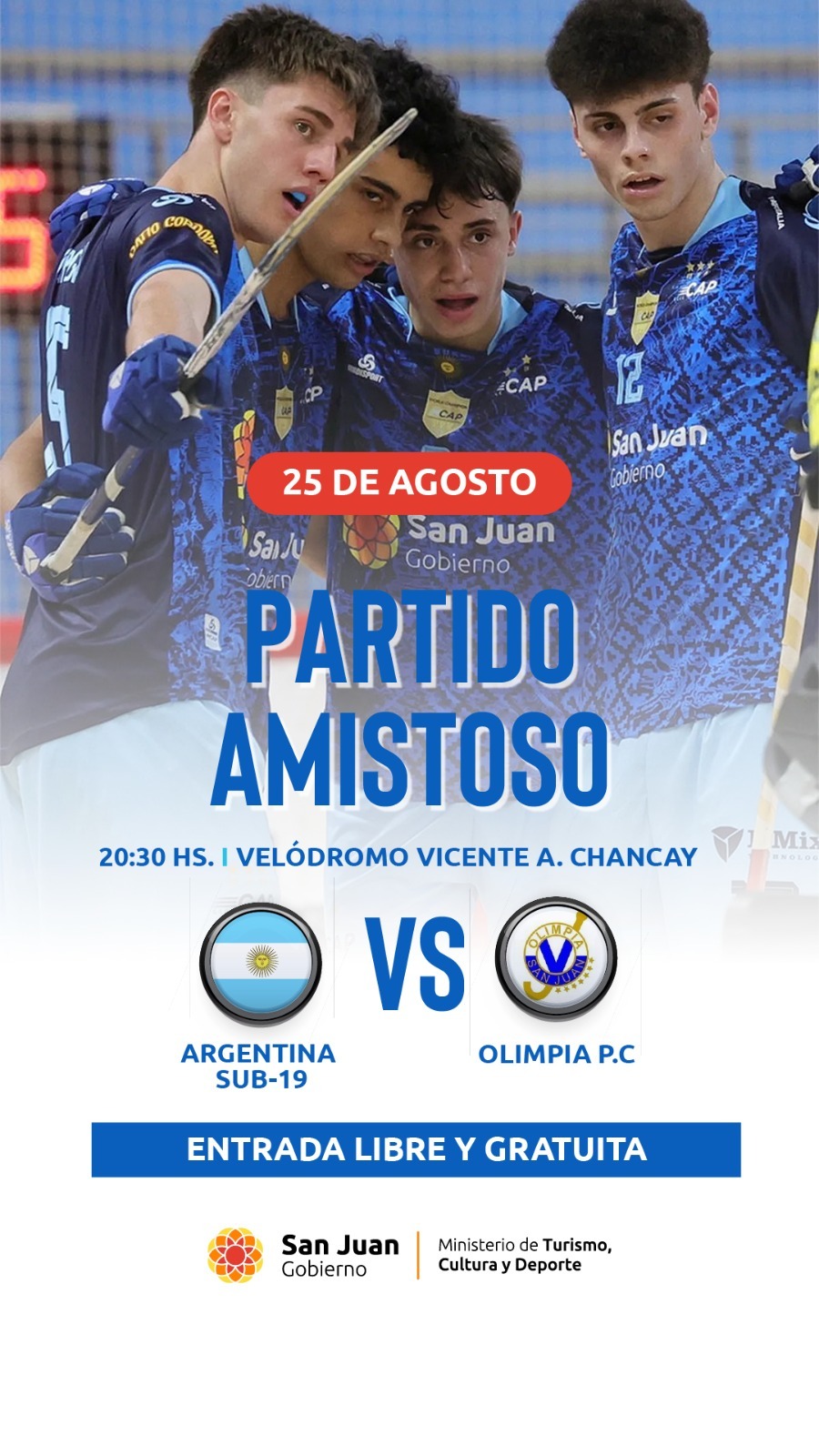 HOCKEY PATÍN: ARGENTINA U19 VS OLIMPIA P.C (PARTIDO AMISTOSO)