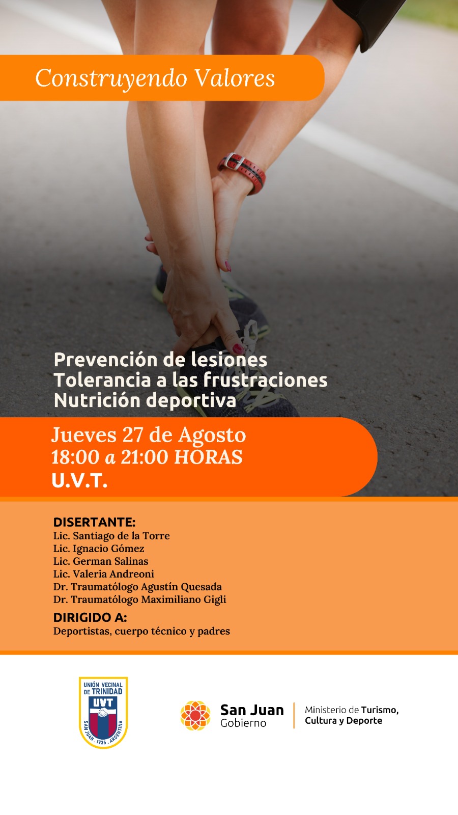 CHARLA: PREVENCIÓN DE LESIONES, TOLERANCIA A LAS FRUSTRACIONES Y NUTRICIÓN DEPORTIVA