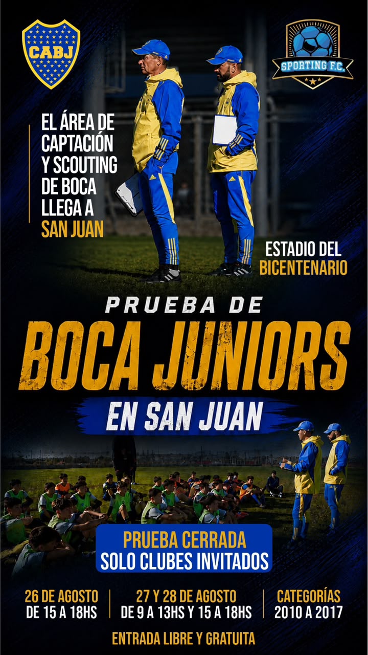 PRUEBAS DE BOCA JUNIORS